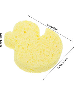 Esponja de Baño Linda Pato Amarillo Minkissy 12x10cm Suave 2
