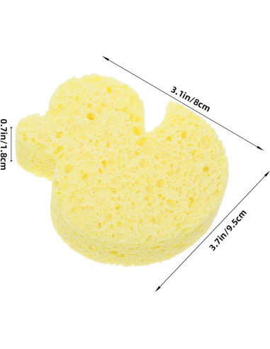 Esponja de Baño Linda Pato Amarillo Minkissy 12x10cm Suave