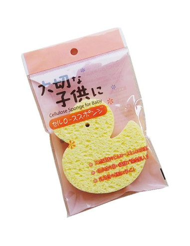 Esponja de Baño Linda Pato Amarillo Minkissy 12x10cm Suave