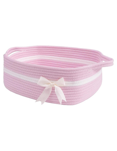 Cesta de Almacenamiento Rosa CHICVITA 33x24.9x12.4 cm