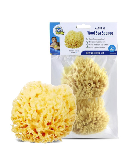 Esponja de Mar Natural Baby Buddy - Ultra Suave 2 Unidades