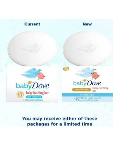 Barra de Baño Hidratante Baby Dove 75g - Para Todo Tipo de Piel