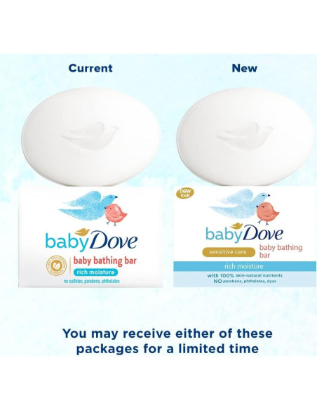 Barra de Baño Hidratante Baby Dove 75g - Para Todo Tipo de Piel
