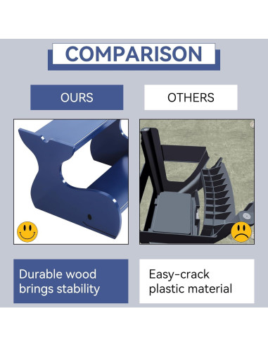 Escalera de Madera Azul para Niños AZODY 2 Pasos Ballena
