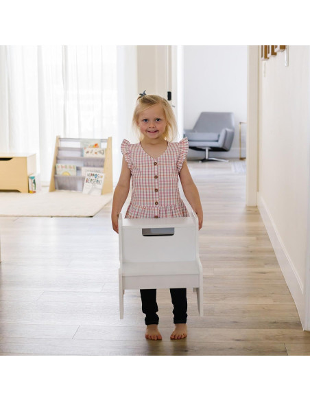 Escalera de Dos Pasos Wildkin Blanca para Niños y Adultos