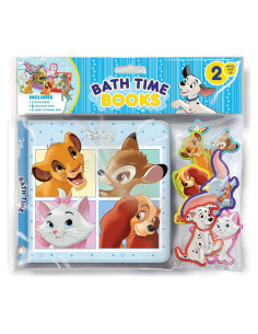 Disney Lion King and Friends Bath Time Books - Activity Books for kids, Bath book, 6 Padded suction cups, 1 Mesh bag