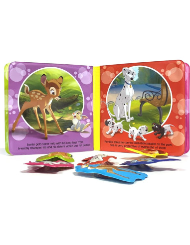 Disney Lion King and Friends Bath Time Books - Activity Books for kids, Bath book, 6 Padded suction cups, 1 Mesh bag