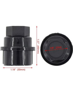 Cubiertas de Tuercas de Rueda Hunting Horse 20 Pcs Negro 2