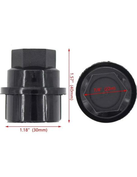 Cubiertas de Tuercas de Rueda Hunting Horse 20 Pcs Negro