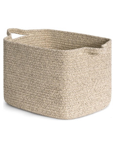 Cesta de Almacenamiento INDRESSME Marrón Claro 33x25.4x22.9 cm