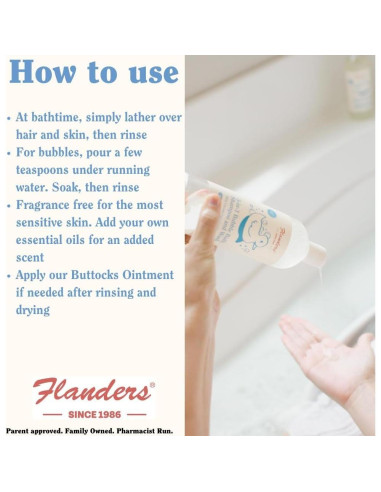 Flanders 3 en 1 Champú y Lavado a Base de Plantas 425g