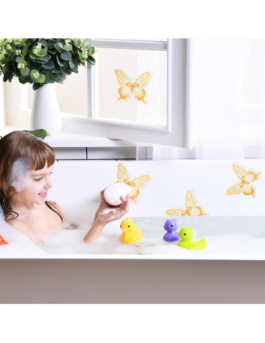 20 Calcomanías Antideslizantes Mariposa Oro Trandraft