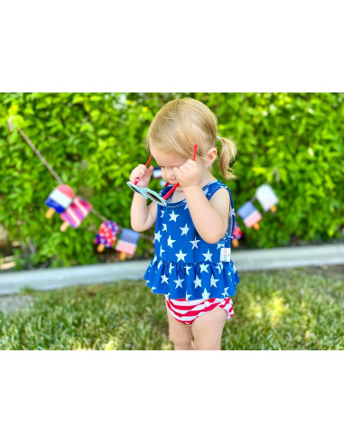 ALVABABY Traje de Baño para Niña 0-1T, Bikini Reutilizable