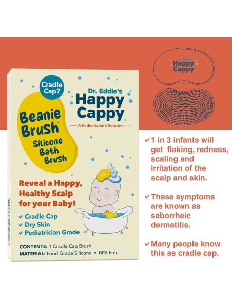 Cepillo Beanie Happy Cappy - Cuidado de costra láctea bebé