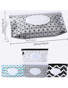 Dispensador de Toallitas para Bebés FEBSNOW 4 Unidades Geométrico 2