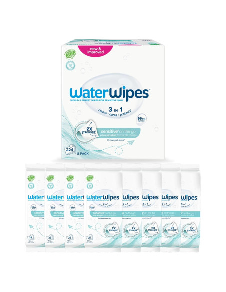 Toallitas Húmedas WaterWipes Sensitive+ 224 Unidades Hipoalergénicas