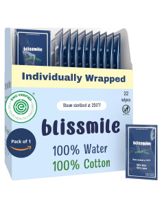 Toallitas Húmedas Blissmile 100% Agua - 22 Unidades