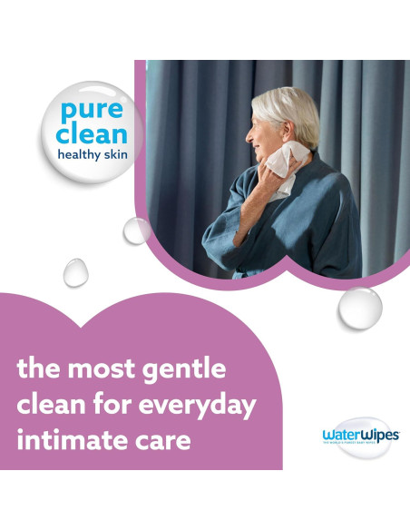 Toallitas Húmedas WaterWipes+ para Cuerpo e Íntimas 90 Unidades