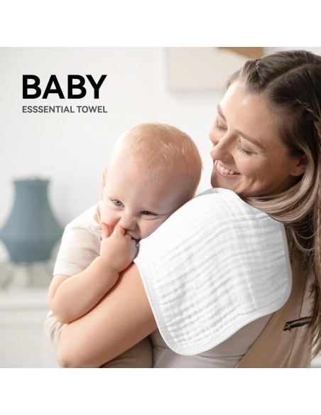 Paños de Eructo Grande 4 Pack Synrroe 100% Algodón Absorbentes