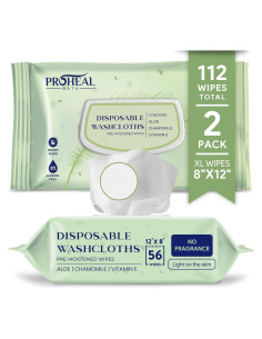 Toallitas Húmedas Extra Grandes ProHeal 112 Unidades 30x20cm