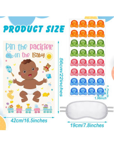 Juego de Baby Shower Afroamericano Yinder con 36 Pegatinas 2