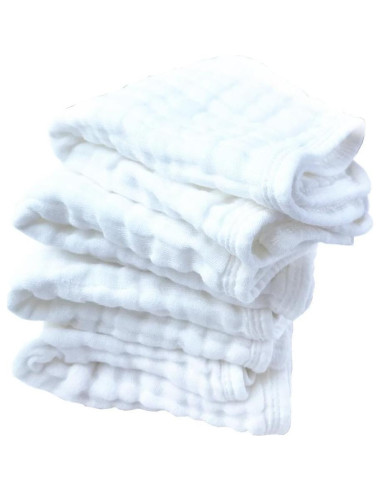 Paños de Eructo Grande 4 Pack Synrroe 100% Algodón Absorbentes