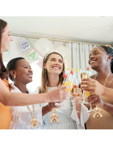 Hotop 36 Collares de Chupete Acrílico Baby Shower Niña