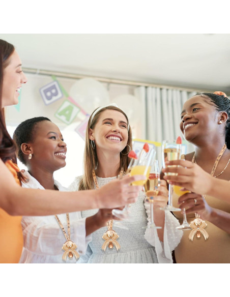 Hotop 36 Collares de Chupete Acrílico Baby Shower Niña