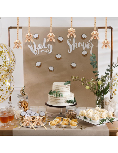 Hotop 36 Collares de Chupete Acrílico Baby Shower Niña