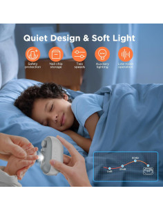 Cortauñas Eléctrico 3 en 1 Shenzhen M7 con Luz LED 2