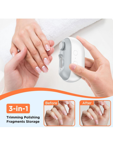 Cortauñas Eléctrico 3 en 1 Shenzhen M7 con Luz LED