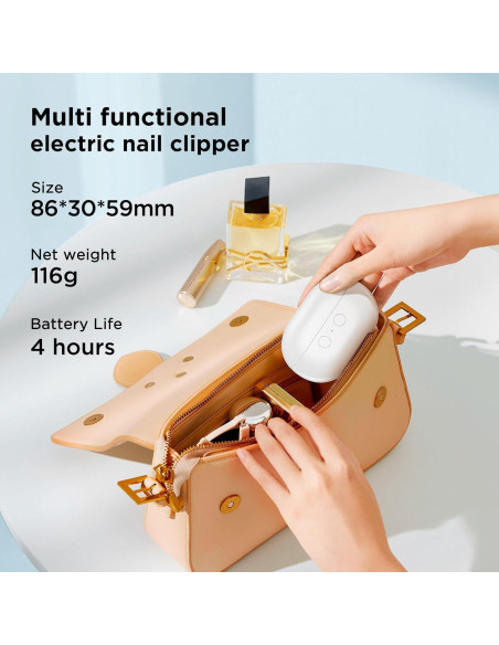 Cortauñas Eléctrico 3 en 1 Shenzhen M7 con Luz LED