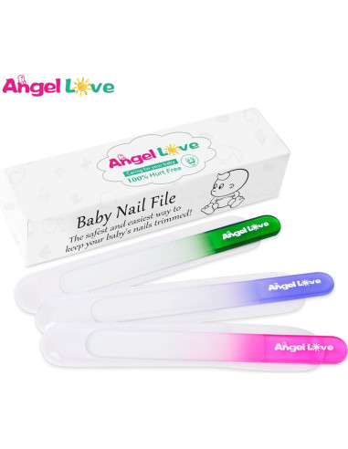 Lima de Uñas para Bebés Angel Love - Set de 3 Unidades