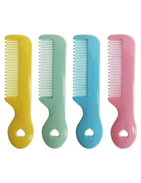 Paquete de 4 Peines para Bebés Htppzjr - Cuidado Suave Cuero Cabelludo