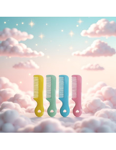 Paquete de 4 Peines para Bebés Htppzjr - Cuidado Suave Cuero Cabelludo 2