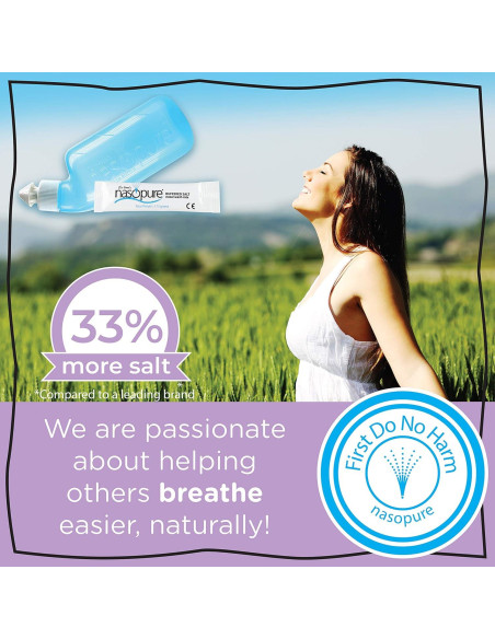 Kit de Lavado Nasal Nasopure 4 Oz + 4 Paquetes de Sal
