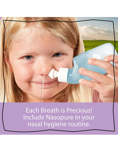 Kit de Lavado Nasal Nasopure 4 Oz + 4 Paquetes de Sal