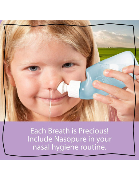 Kit de Lavado Nasal Nasopure 4 Oz + 4 Paquetes de Sal
