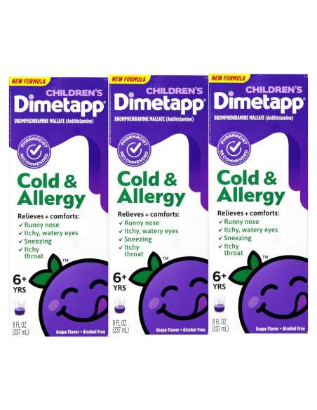 Dimetapp Frío y Alergia Líquido Niños 236.6 ml Sabor Uva