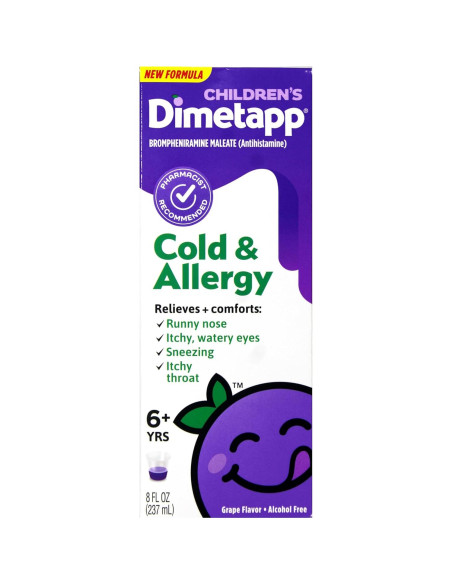 Dimetapp Frío y Alergia Líquido Niños 236.6 ml Sabor Uva