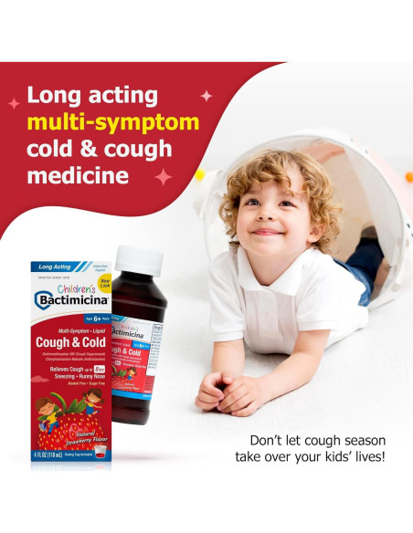 Bactimicina Jarabe para la Tos Infantil 118 ml Sabor Fresa