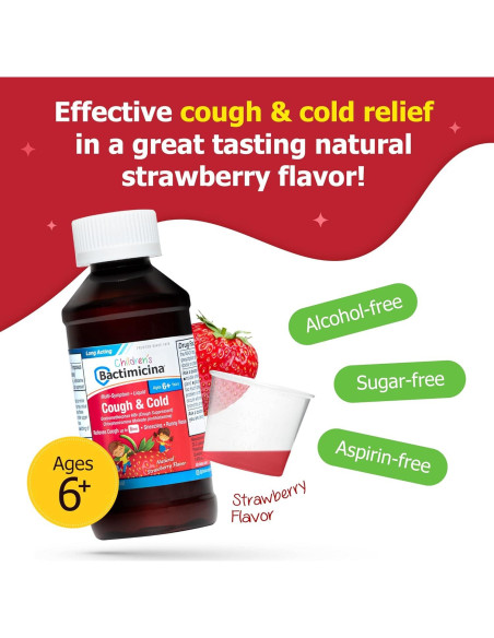 Bactimicina Jarabe para la Tos Infantil 118 ml Sabor Fresa