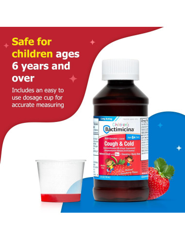 Bactimicina Jarabe para la Tos Infantil 118 ml Sabor Fresa