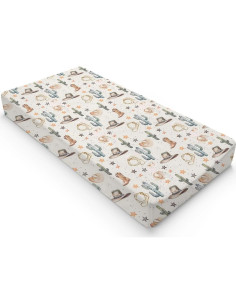 Funda de Cambiador de Bebé Kuphi con Estampado Oeste 81x41 cm 2