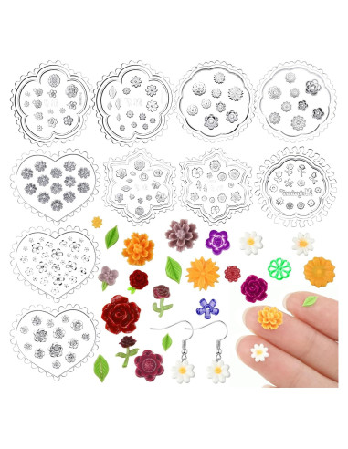 10 Moldes de Silicona para Flores Nuenen - DIY Manualidades