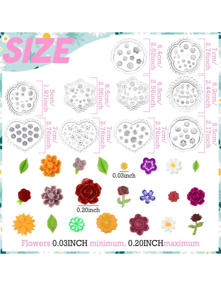 10 Moldes de Silicona para Flores Nuenen - DIY Manualidades