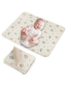 Alfombrilla para Cambiar Bebés Elefante 50x65cm Algodón Muselina