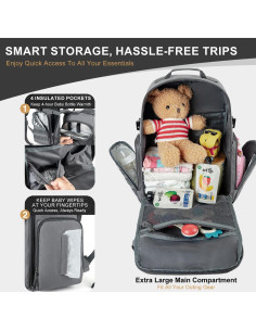 Mochila Táctica de Pañales MIRACOL para Papás - Gris 40L 2