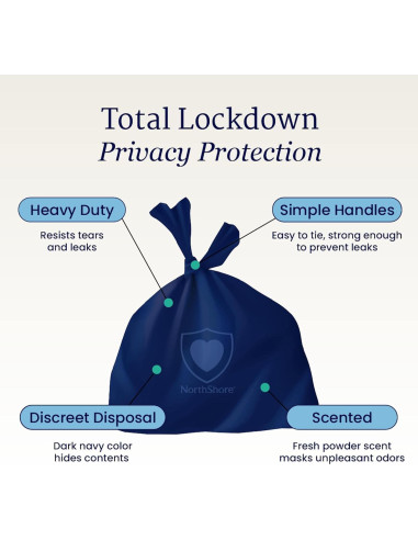 Bolsas de Desecho NorthShore DiscreetShield 75 Unidades Aroma Fresco
