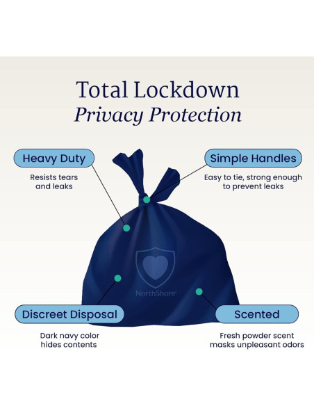 Bolsas de Desecho NorthShore DiscreetShield 75 Unidades Aroma Fresco